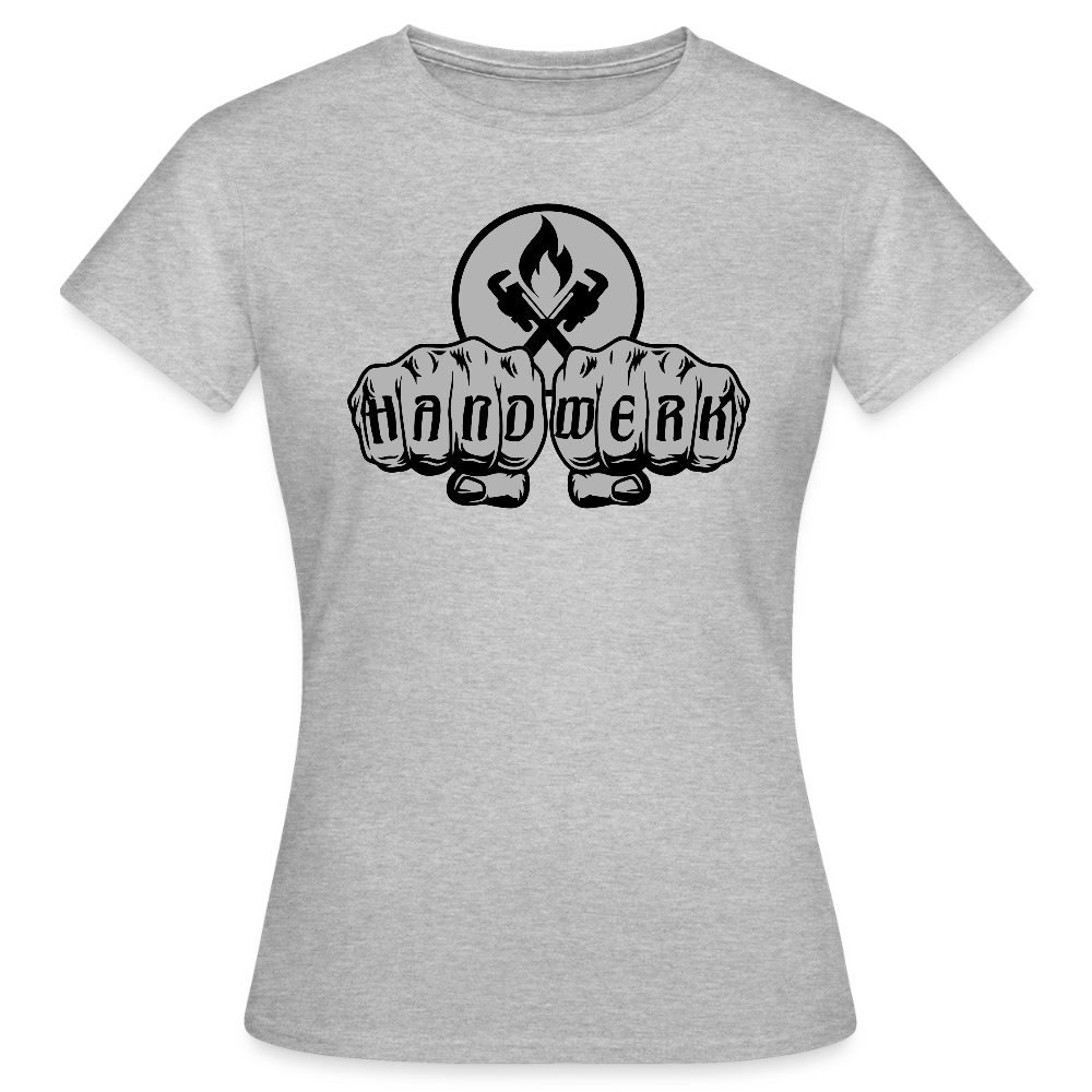 Frauen T-Shirt "Heizungsbauer" Grau meliert Frauen T-Shirt