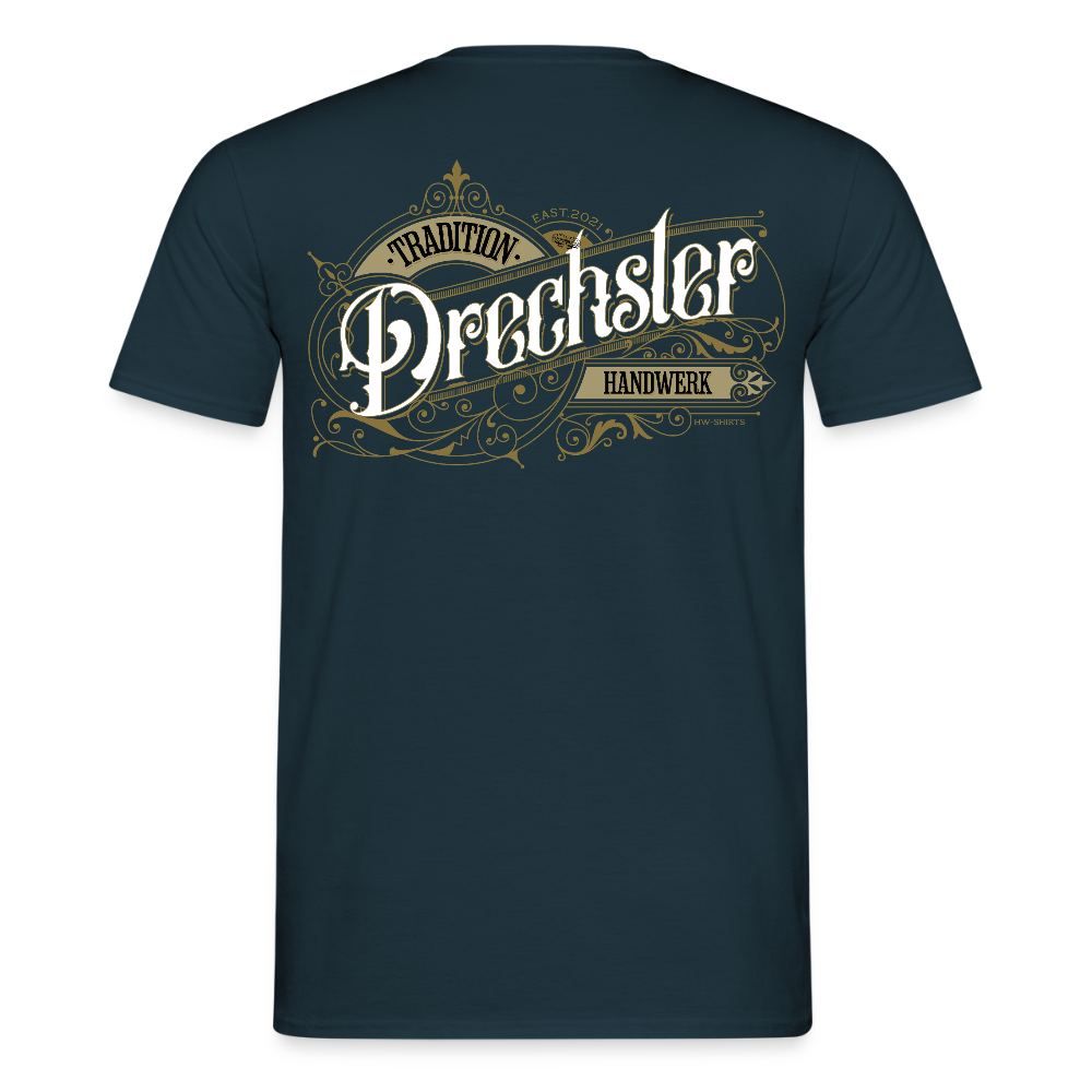 Unisex T-Shirt "Drechsler" Nostalgie Handwerk Navy Männer T-Shirt