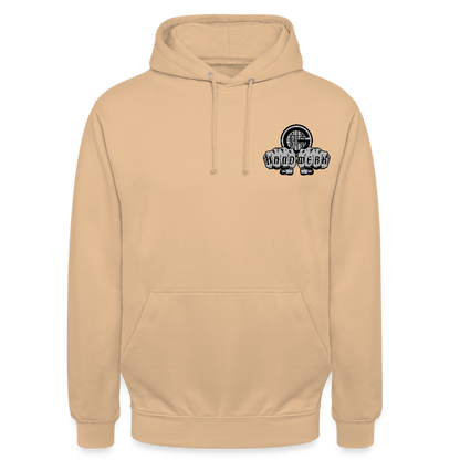 Unisex  Hoodie "Gerüstbauer" beidseitig bedruckt - Pfirsich