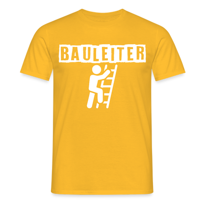 Unisex T-Shirt "Bauleiter" Gelb Männer T-Shirt