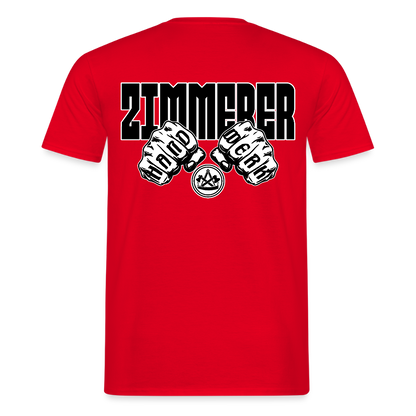 Unisex T-Shirt "Zimmerer" (beidseitig bedruckt) Rot Männer T-Shirt