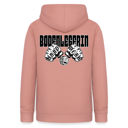 Frauen Hoodie "Bodenlegerin" (beidseitig beruckt) - Altrosa