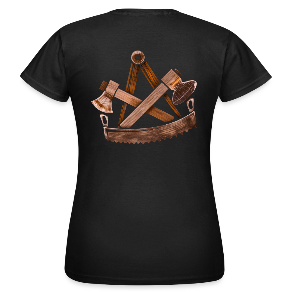 Frauen T-Shirt "Zimmermann" (beidseitig bedruckt) - Schwarz