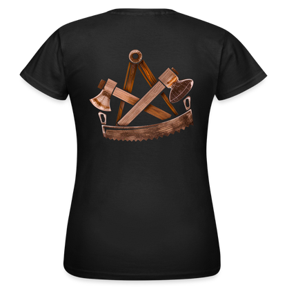 Frauen T-Shirt "Zimmermann" (beidseitig bedruckt) - Schwarz