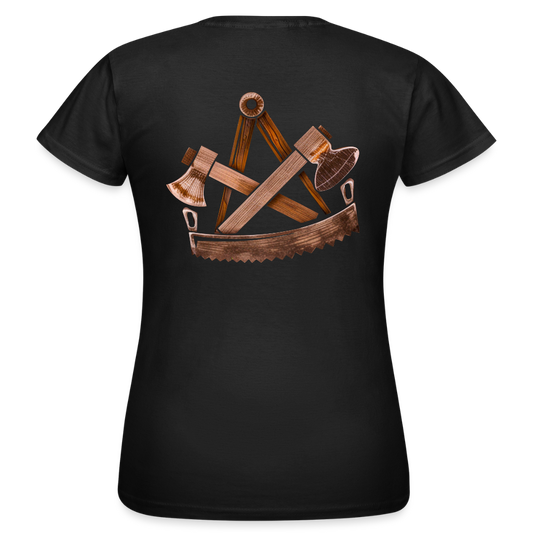 Frauen T-Shirt "Zimmermann" (beidseitig bedruckt) - Schwarz