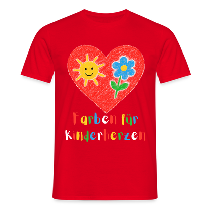 Unisex T-Shirt "Farben für Kinderherzen" Rot Männer T-Shirt