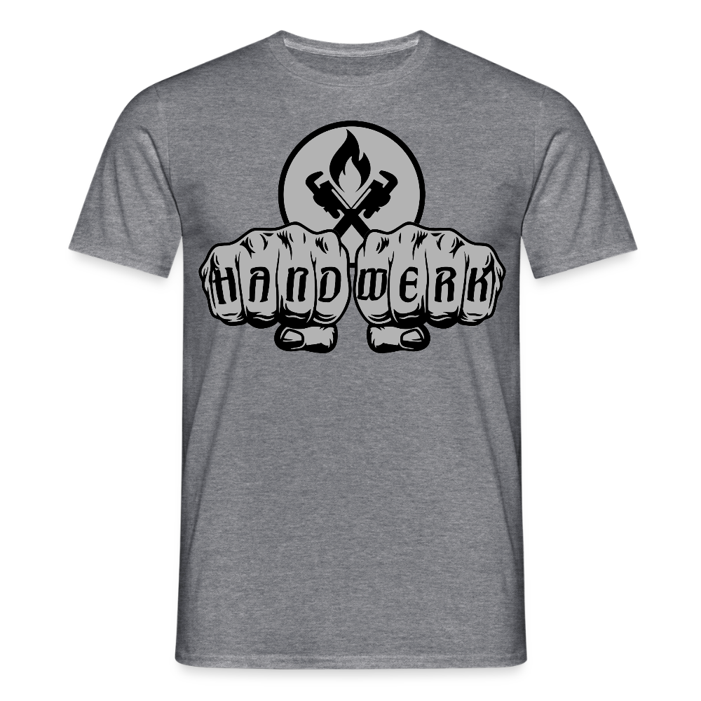 Unisex T-Shirt "Heizungsbauer" Graphit meliert Männer T-Shirt