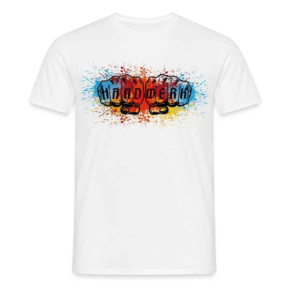 Unisex T-Shirt "Splash-Color" Weiß Männer T-Shirt
