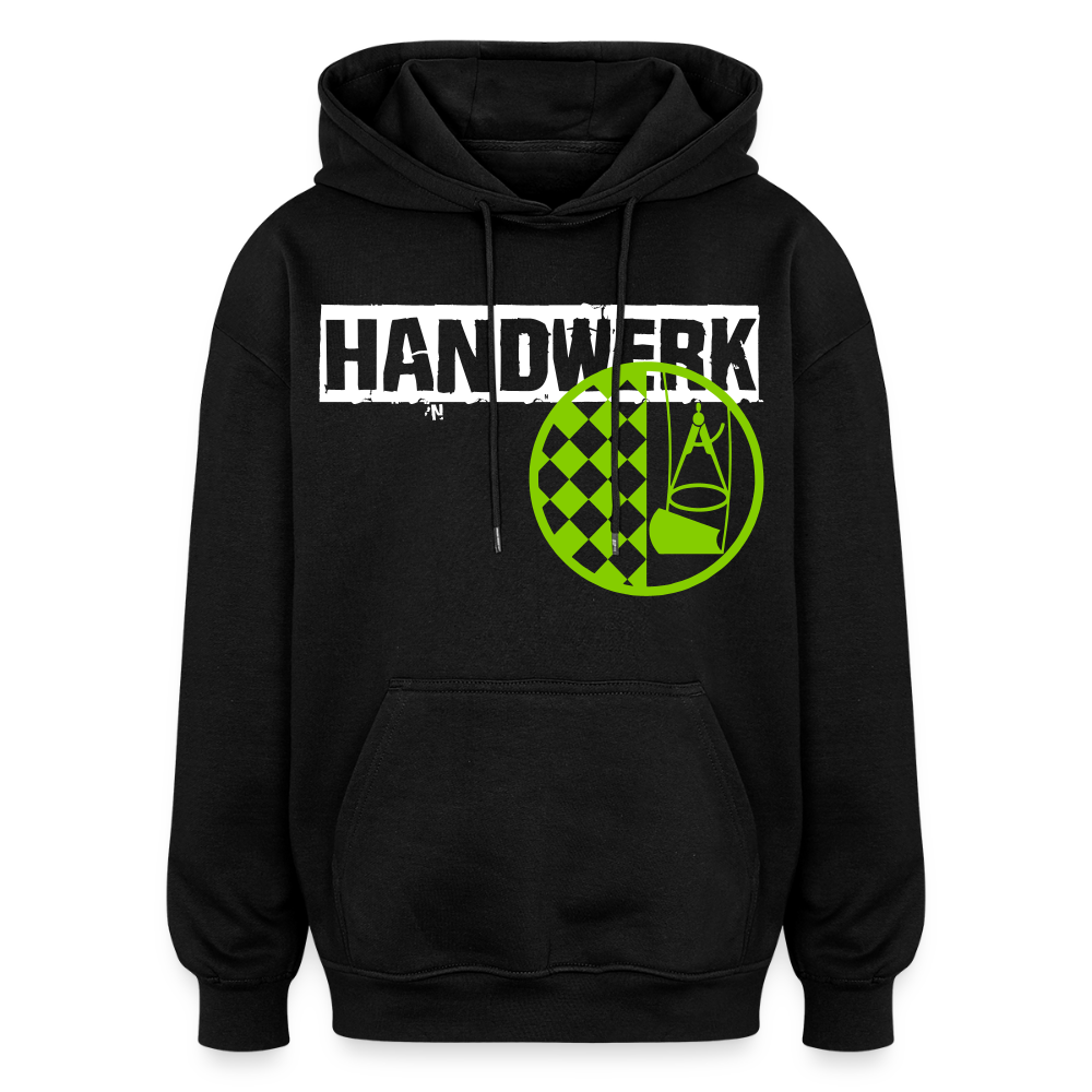 Oversized Unisex Hoodie "Bodenleger" Schwarz Oversized Unisex Hoodie