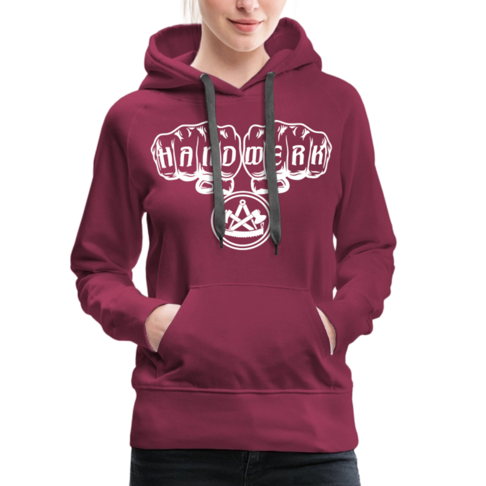 Frauen Premium Hoodie "Zimmermann" - Bordeaux