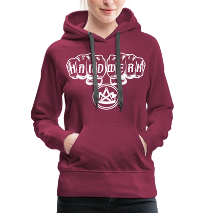 Frauen Premium Hoodie "Zimmermann" - Bordeaux