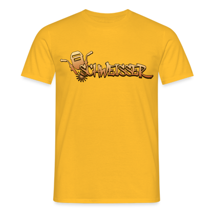 Unisex T-Shirt "Schweisser" Gelb Männer T-Shirt