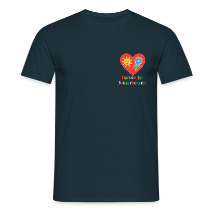 Unisex T-Shirt "Farben für Kinderherzen" (beidseitig bedruckt) Navy Männer T-Shirt