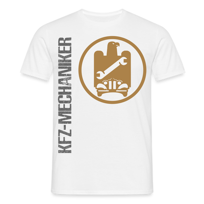 Unisex T-Shirt "KFZ-Mechaniker" Weiß Männer T-Shirt