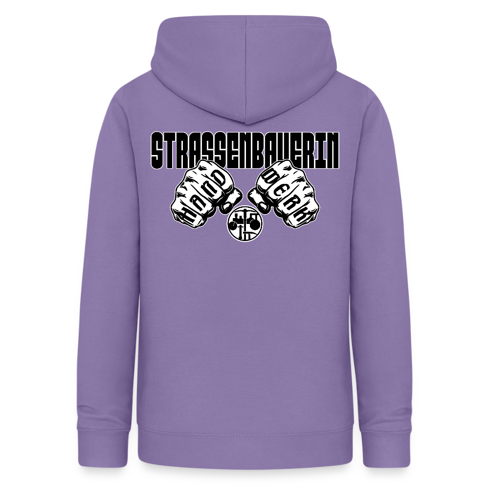 Frauen Hoodie "Strassenbauerin" (beidseitig beruckt) Lavendel Frauen Hoodie