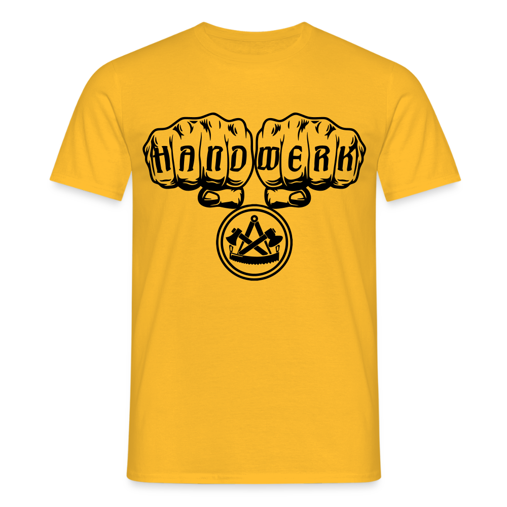 Unisex T-Shirt "Zimmermann" Gelb Männer T-Shirt