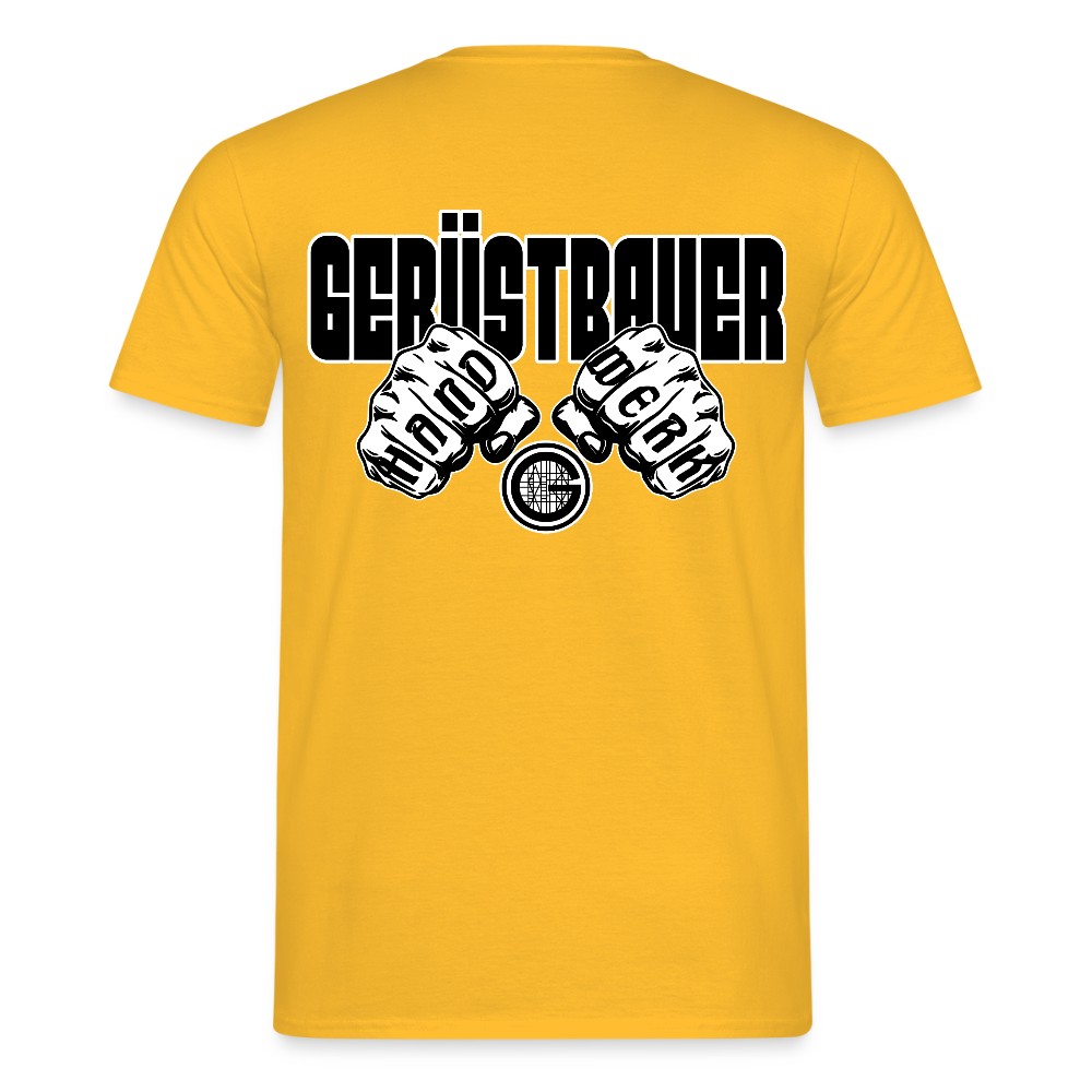 Unisex T-Shirt "Gerüstbauer" Gelb Männer T-Shirt