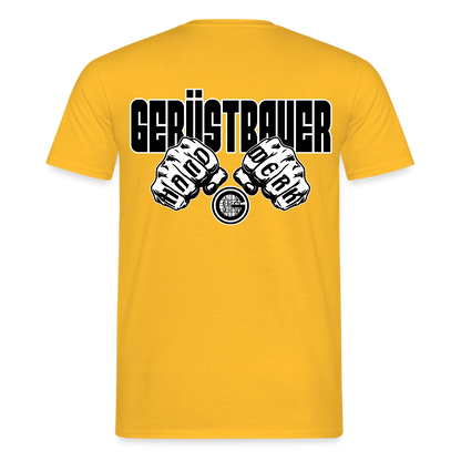 Unisex T-Shirt "Gerüstbauer" Gelb Männer T-Shirt