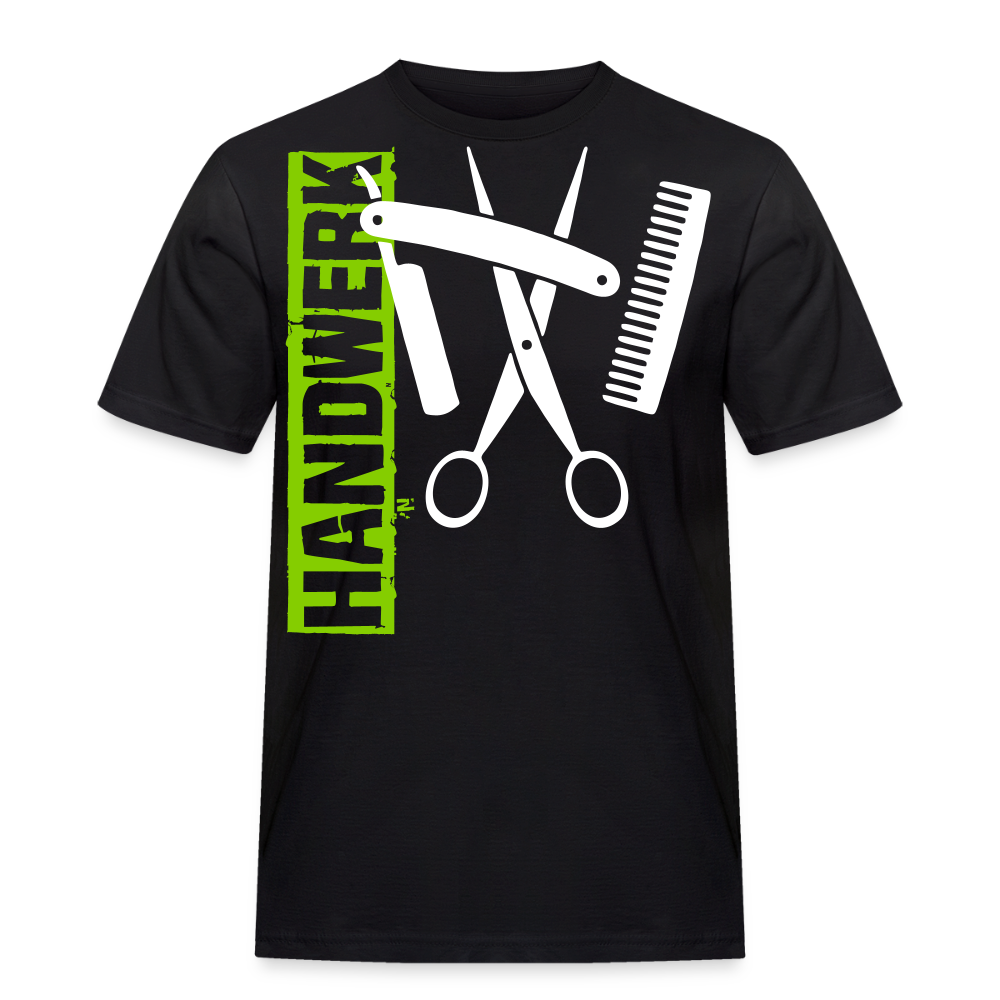 Unisex Workwear T-Shirt "Friseur" - Schwarz
