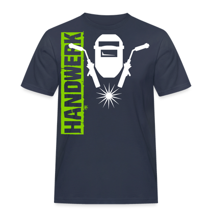 Unisex Workwear T-Shirt "Schweisser" Navy Männer Workwear T-Shirt