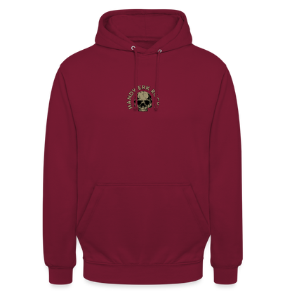 Unisex Hoodie "Handwerk-Rockt" (beidseitig bedruckt) - Bordeaux