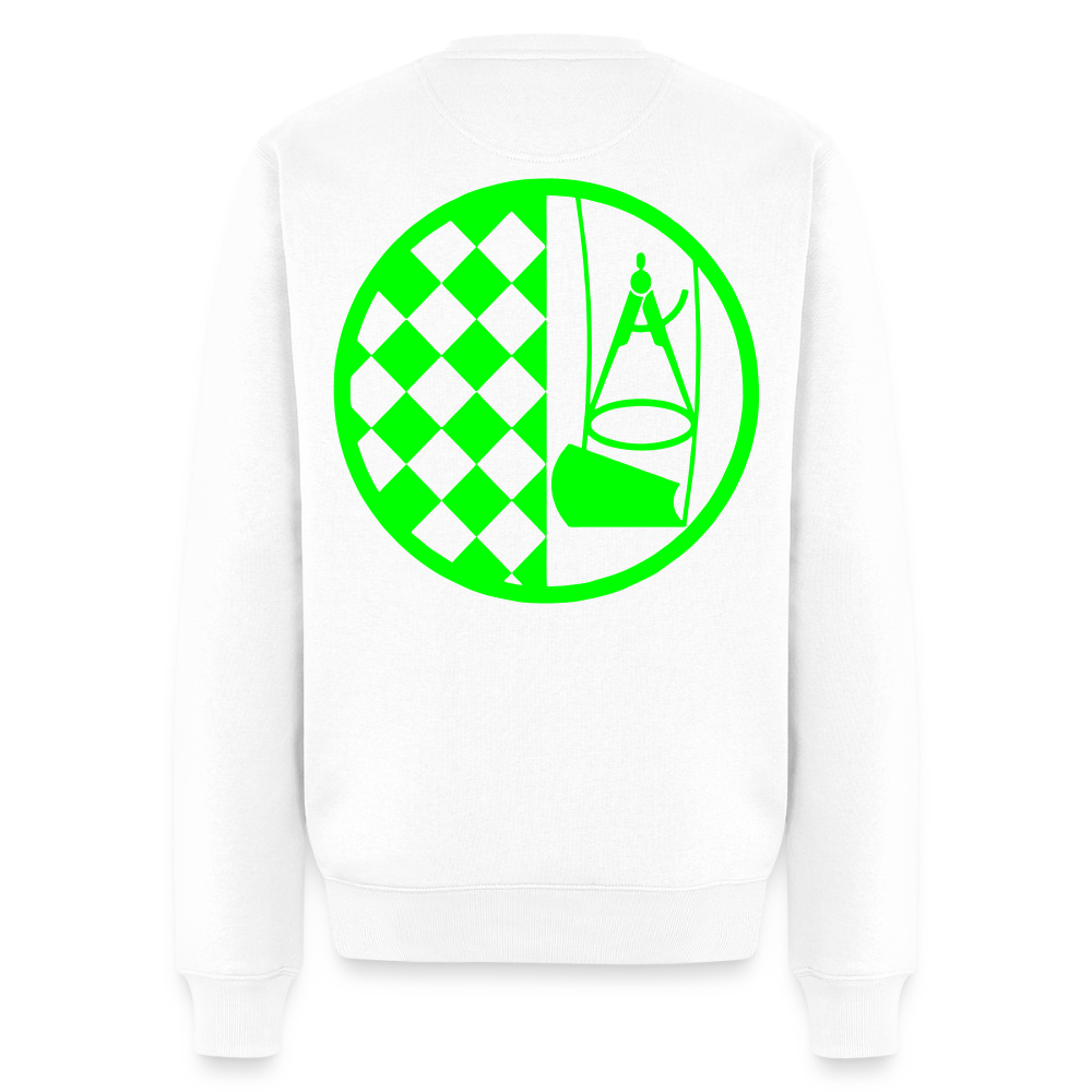 Unisex Premium Pullover "Bodenleger" neongrün Weiß Männer Premium Pullover