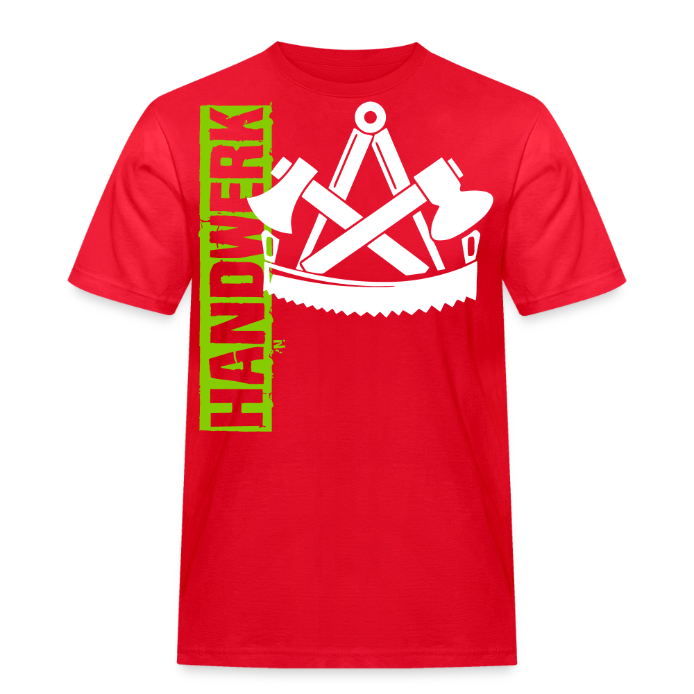 Unisex Workwear T-Shirt "Zimmermann" Rot Männer Workwear T-Shirt