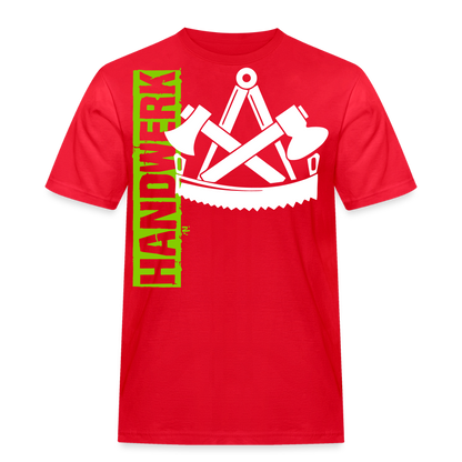 Unisex Workwear T-Shirt "Zimmermann" Rot Männer Workwear T-Shirt