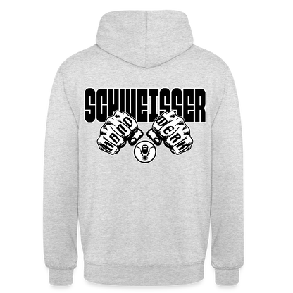 Unisex Hoodie "Schweisser" (beidseitig bedruckt) Hellgrau meliert Unisex Hoodie