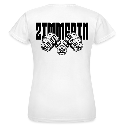 Frauen T-Shirt "Zimmerin" (beidseitig bedruckt) Weiß Frauen T-Shirt