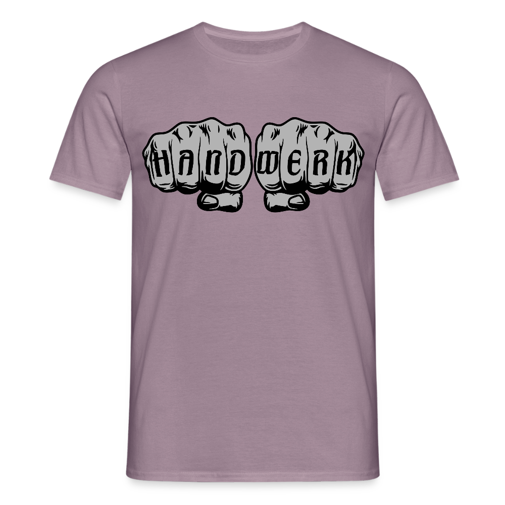 Unisex T-Shirt "Power-Handwerk" Lilagrau Männer T-Shirt