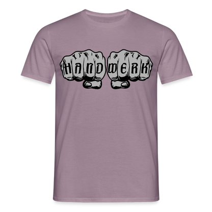 Unisex T-Shirt "Power-Handwerk" Lilagrau Männer T-Shirt