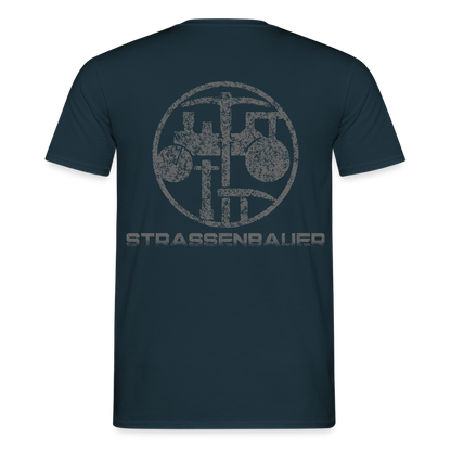 Unisex T-Shirt "Strassenbauer" Navy Männer T-Shirt