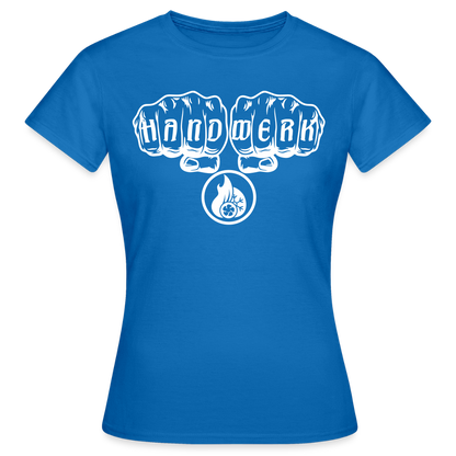Frauen T-Shirt "Klimatechniker" Royalblau Frauen T-Shirt