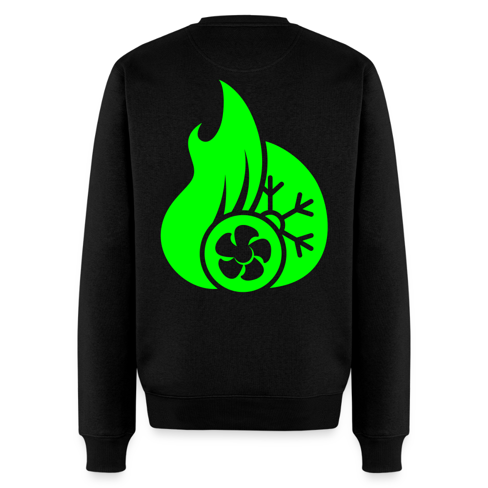 Unisex Premium Pullover "Klimatechniker" neongrün Schwarz Männer Premium Pullover