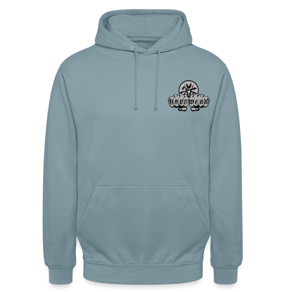 Unisex Hoodie "Spengler" beidseitig bedruckt - Nebelblau