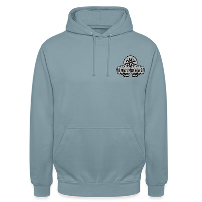 Unisex Hoodie "Spengler" beidseitig bedruckt - Nebelblau