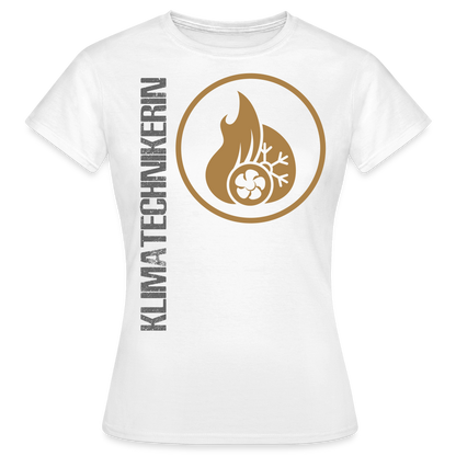 Frauen T-Shirt "Klimatechnikerin" Weiß Frauen T-Shirt