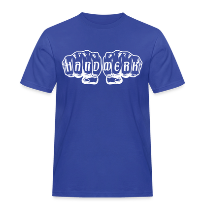 Männer Workwear T-Shirt "Handwerk" Royalblau Männer Workwear T-Shirt
