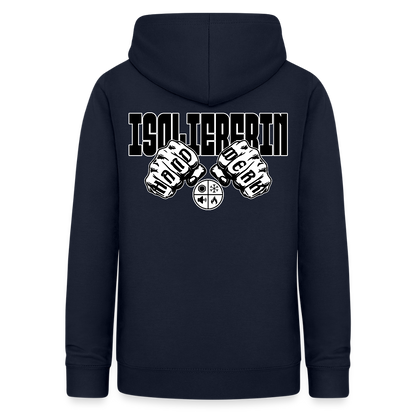Frauen Hoodie "Isoliererin" (beidseitig beruckt) Navy Frauen Hoodie
