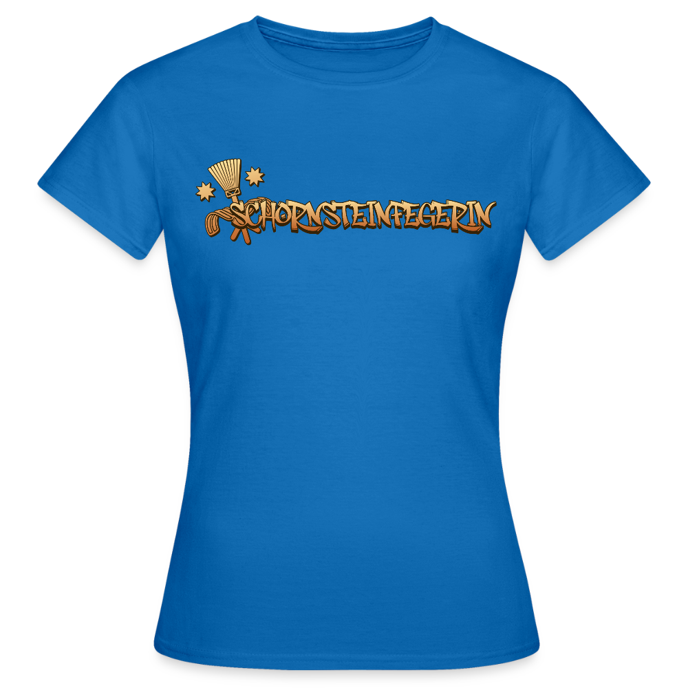 Frauen T-Shirt "Schornsteinfegerin" Royalblau Frauen T-Shirt