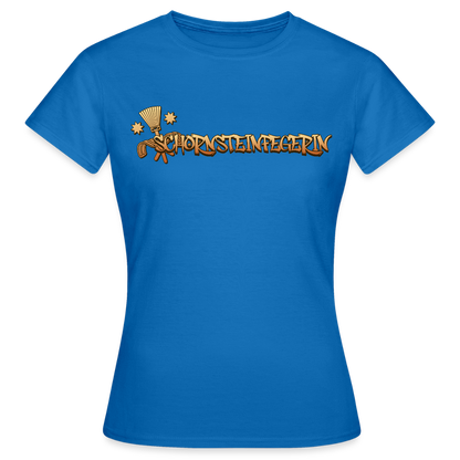Frauen T-Shirt "Schornsteinfegerin" Royalblau Frauen T-Shirt