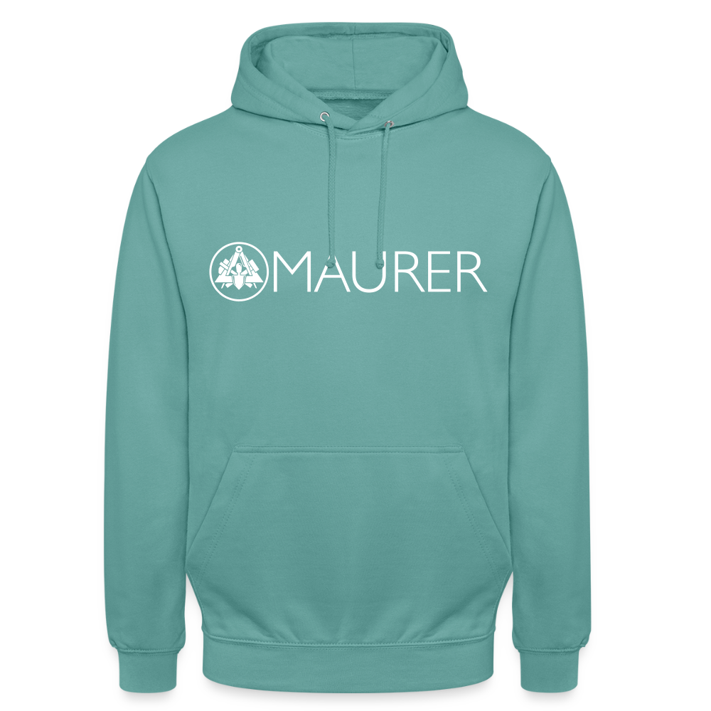 Unisex Hoodie "Maurer" Pastelltürkis Unisex Hoodie