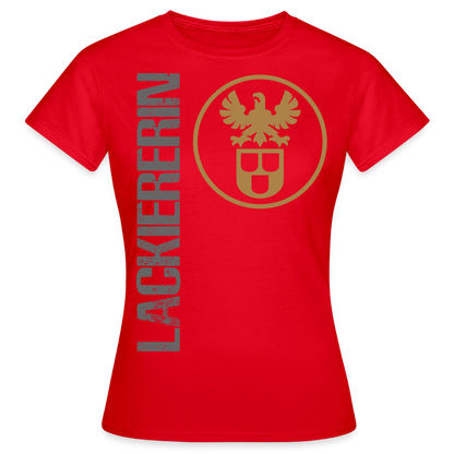 Frauen T-Shirt "Lackiererin" Rot Frauen T-Shirt