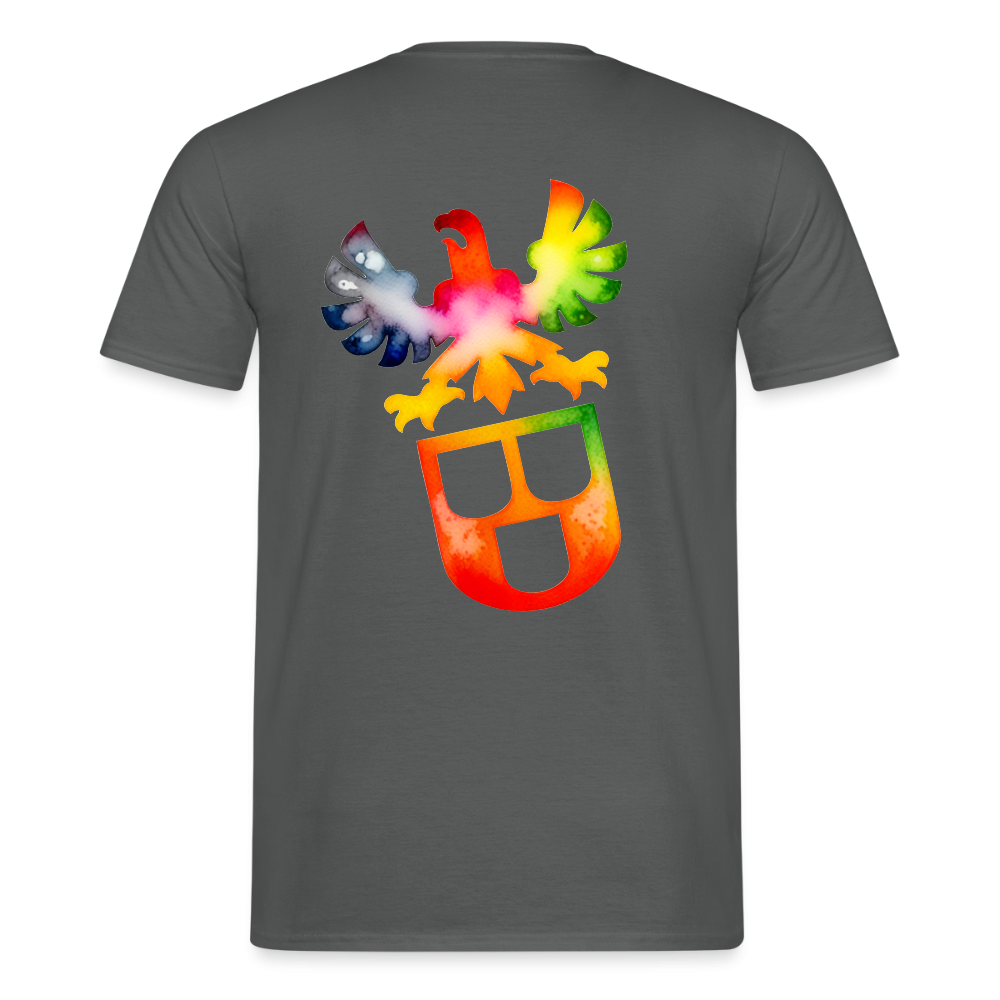 Unisex T-Shirt "Maler" (beidseitig bedruckt) Anthrazit Männer T-Shirt