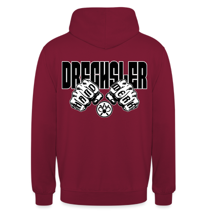 Unisex Hoodie "Drechsler" (beidseitig bedruckt) - Bordeaux