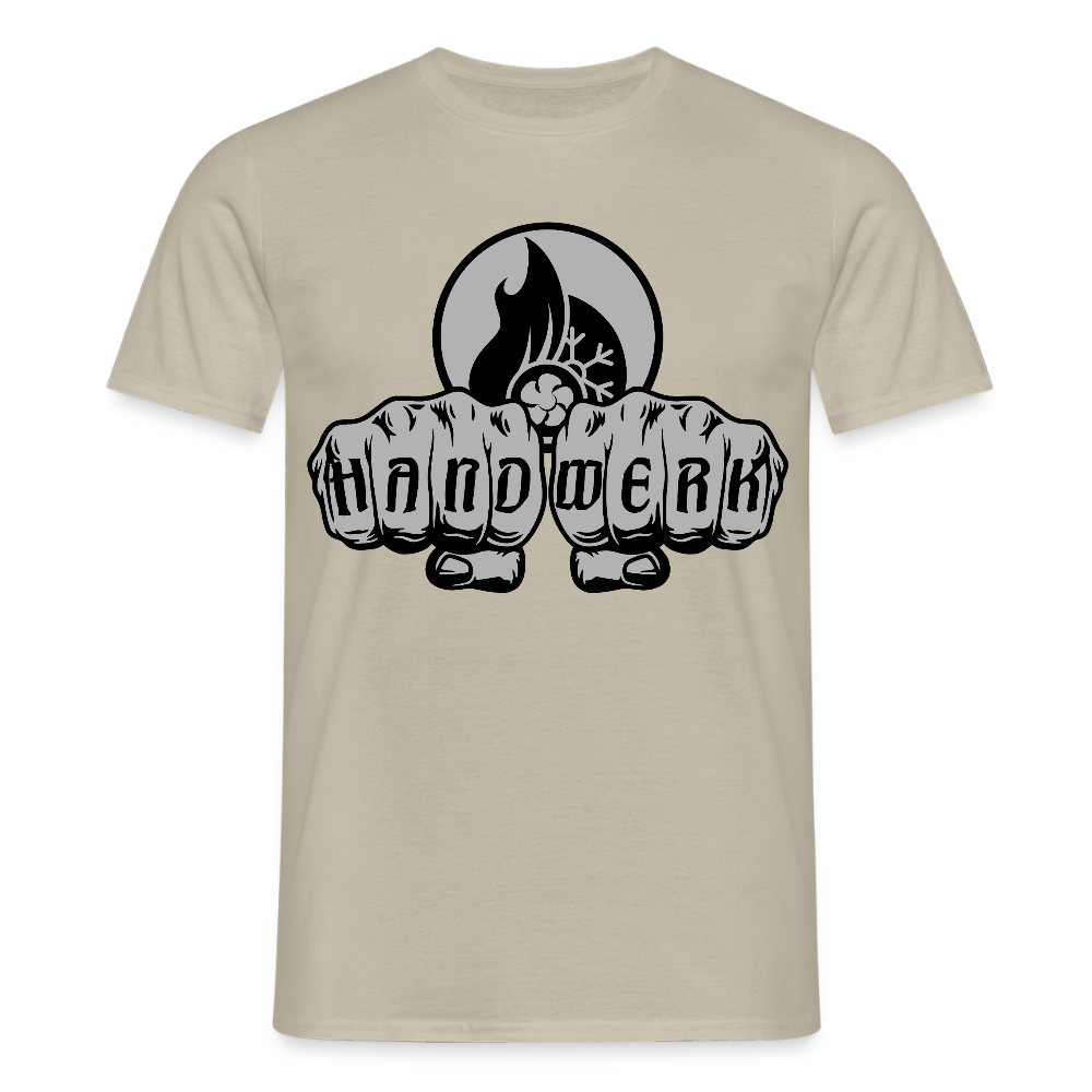 Unisex T-Shirt "Klimatechniker" Sandbeige Männer T-Shirt