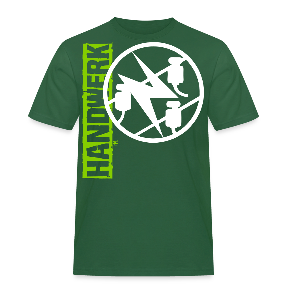 Unisex Workwear T-Shirt "Elektriker" Flaschengrün Männer Workwear T-Shirt