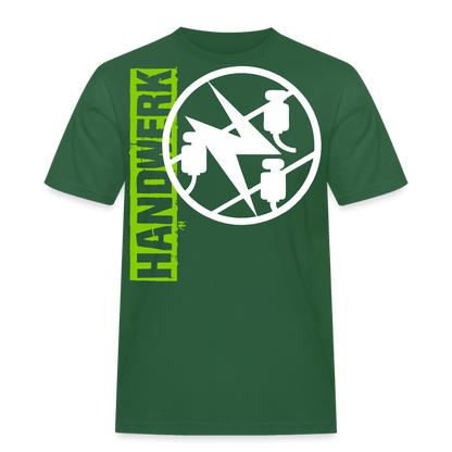 Unisex Workwear T-Shirt "Elektriker" Flaschengrün Männer Workwear T-Shirt