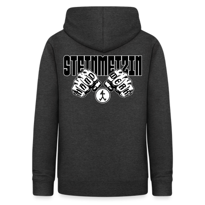 Frauen Hoodie "Steinmetzin" (beidseitig beruckt) Anthrazit Frauen Hoodie